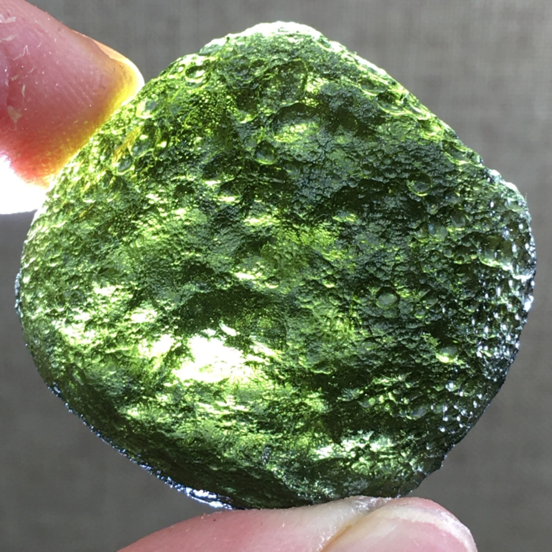 55.1Ct MOLDAVITE From Czech Republic From Meteorite Impact With Chips