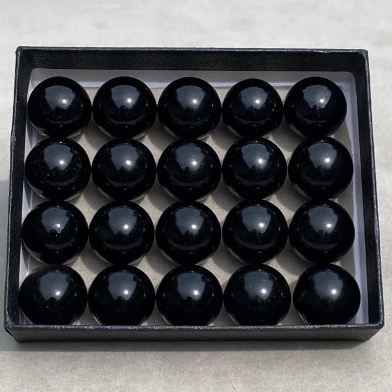 10pcs Natural Obsidian Ball Quartz Crystal Sphere 15mm+ Polishing Healing