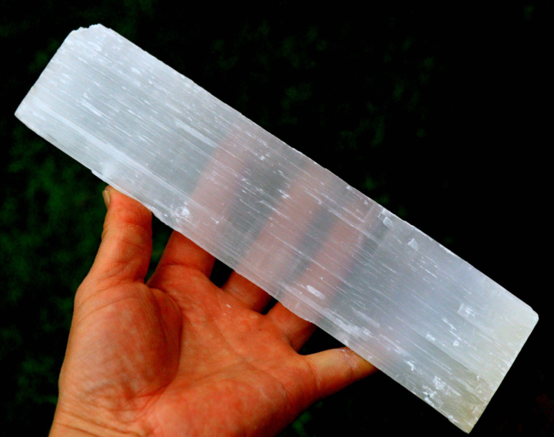 10 inch Morocco Gypsum Selenite Crystal! 5E12