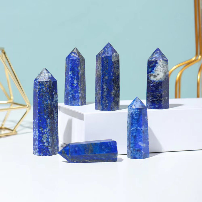 Natural Crystal Point Wand Tower Column Chakra Obelisk Quartz Healing Stone Rock