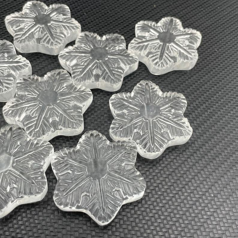 Titanium Clear Melting Stone Snowflake Quartz Crystal Carved Heal collection