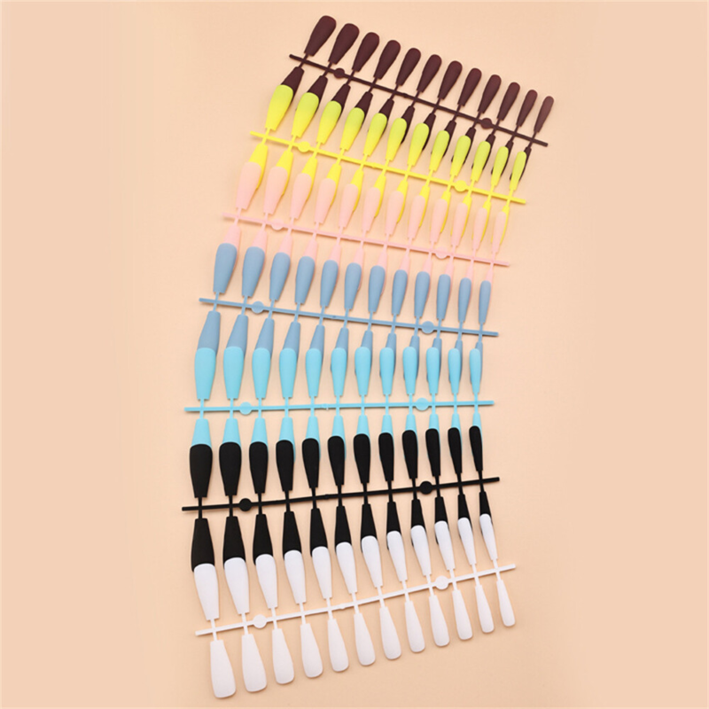 7Colors Coffin Long Press-On Fake Nail Soild Color Matte Summer Manicure 168pcs