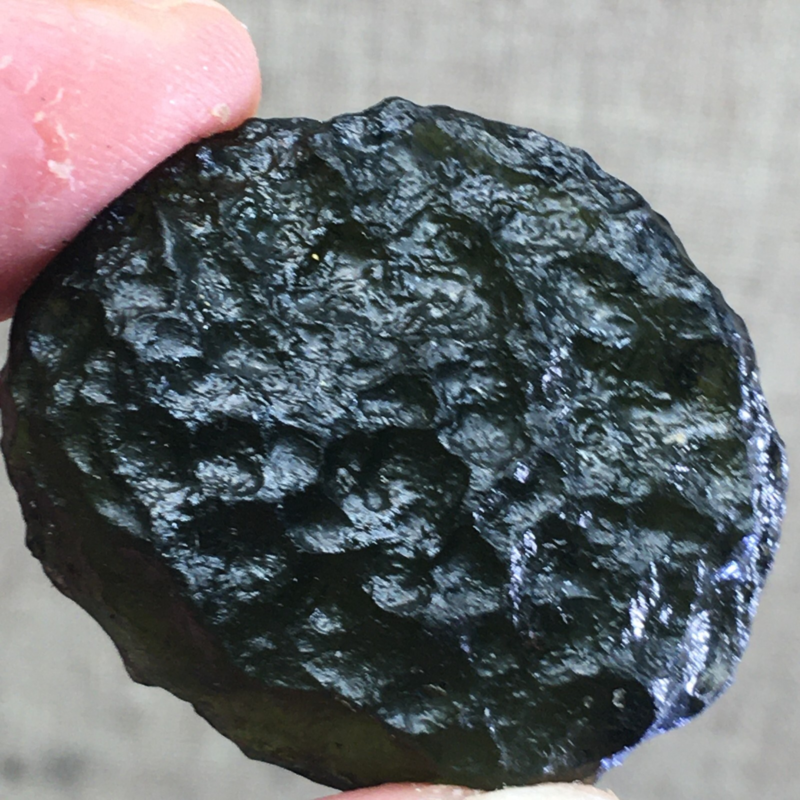 59.2Ct MOLDAVITE From Czech Republic From Meteorite Impact With Chips