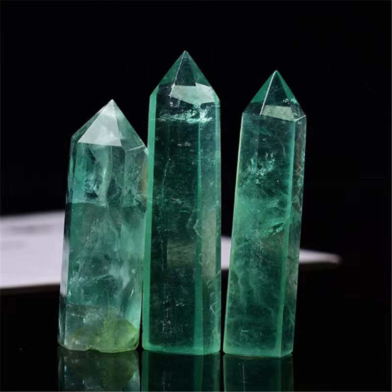 Natural Crystal Point Wand Tower Column Chakra Obelisk Quartz Healing Stone Rock