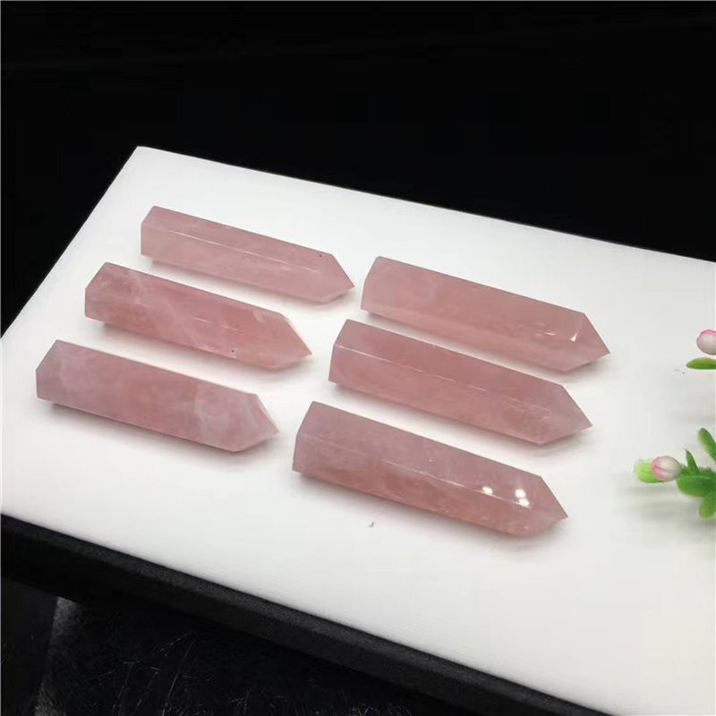 Natural Crystal Point Wand Tower Column Chakra Obelisk Quartz Healing Stone Rock