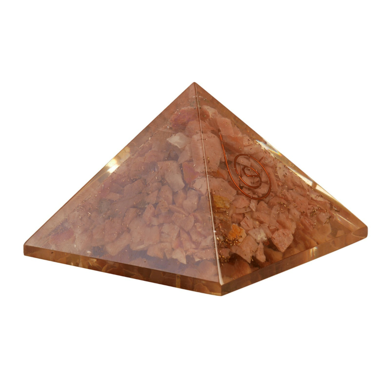 Sunstone Orgone Pyramid Reiki Healing Crystal Positive Energy Free Shipping