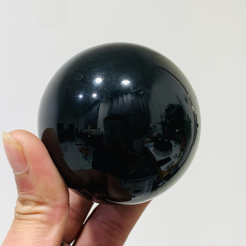 312g Natural Obsidian Quartz Ball Crystal Sphere Meditation Energy Healing