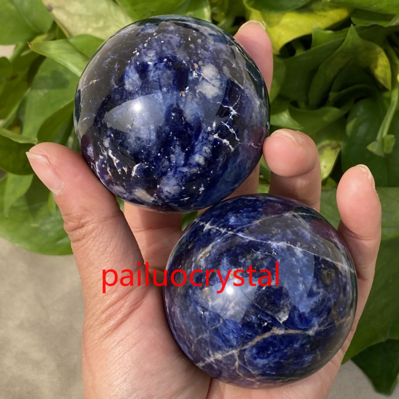 1pc 220g+ Natural sodalite Ball Quartz Crystal Sphere Gem Reiki Healing 55mm+