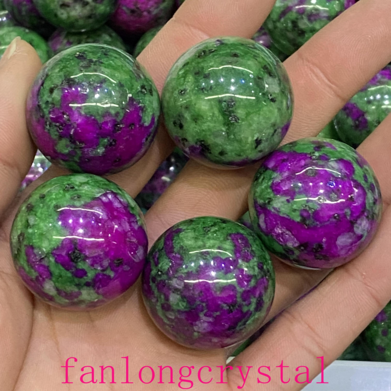1pc Natural Zoisite Ball Sphere Quartz Crystal Mineral Gem Reiki Healing 30mm