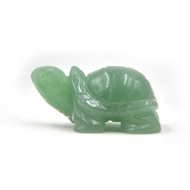Natural Quartz Crystal Carved Longevity Tortoise Healing Gemstone Animal Turtle