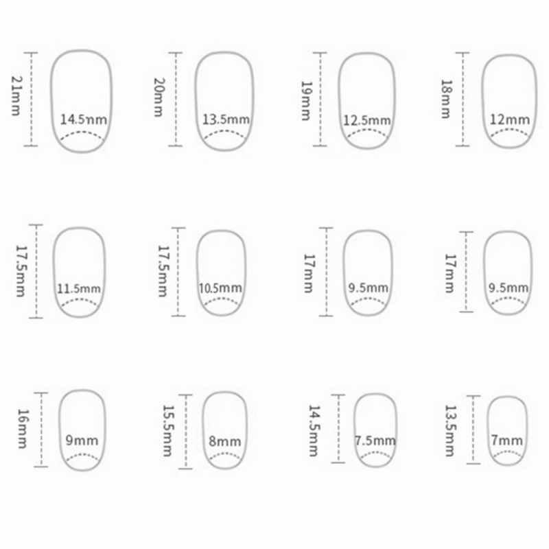 Dream Aurora Autumn False Nail Almond Short Press on Nails for Nail Art 24pcs
