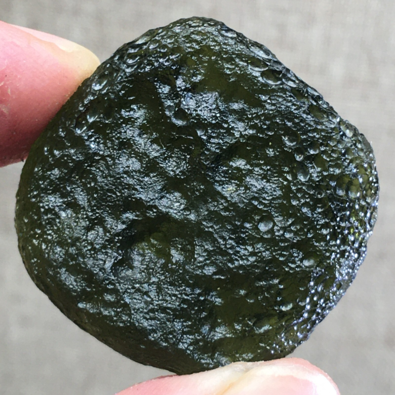 55.1Ct MOLDAVITE From Czech Republic From Meteorite Impact With Chips