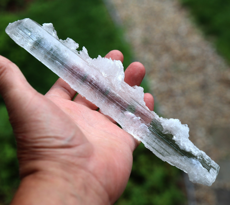 Doubly terminated Gypsum var. Selenite. 24 cm. Lily Mine, Pisco Prov., Ica, Peru