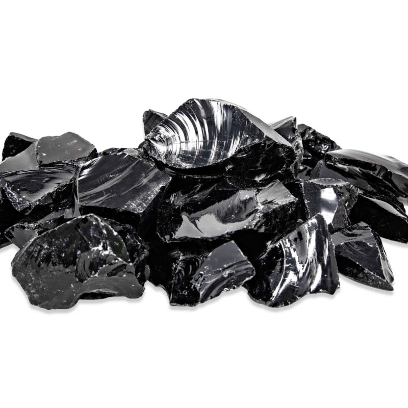 Rough Black Obsidian Crystals Stone Chunks Bulk Raw Natural Healing Gemstones