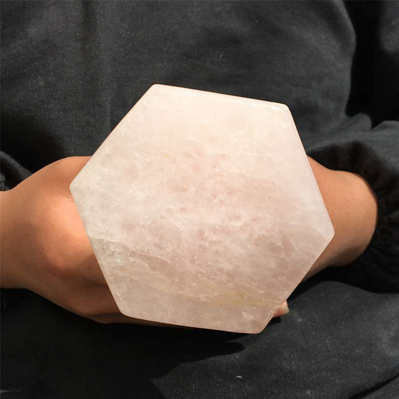 1.96kg Natural rose quartz dumbbell carved Quartz Crystal skull Healing