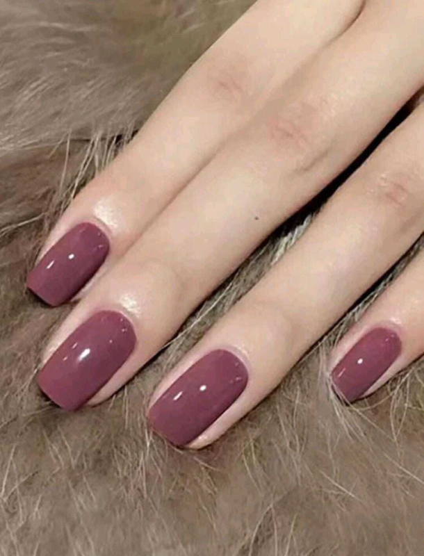 Press On Nails Short Oval Various Colours Nude False Fake Nail 24pcs With Glue