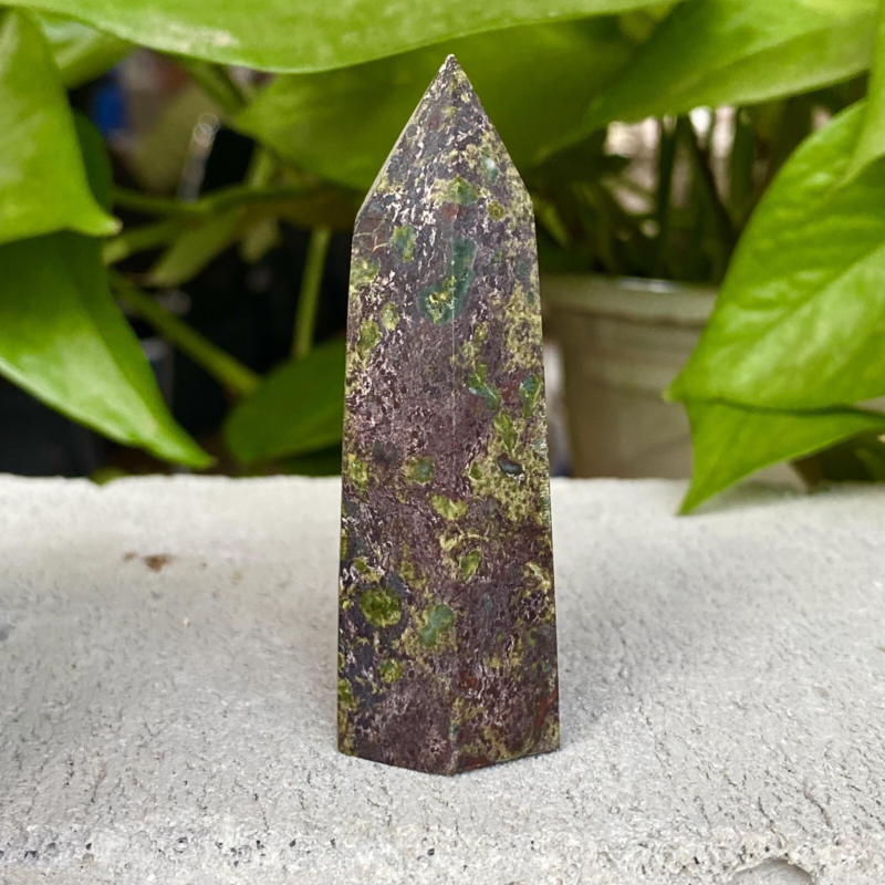 61G Natural Dragon Blood Column Obelisk Crystal Column Wand Point Healing Stone