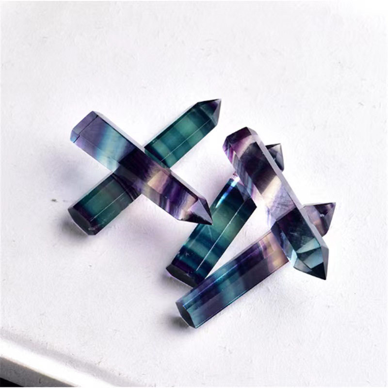 Natural Crystal Point Wand Tower Column Chakra Obelisk Quartz Healing Stone Rock
