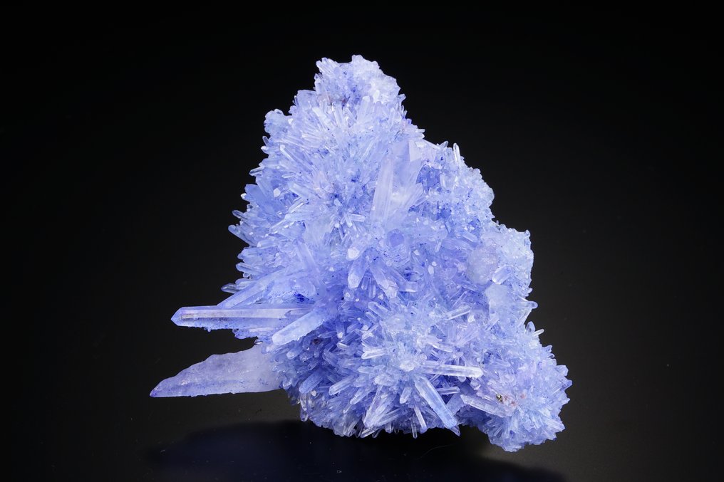 BLUE color QUARTZ cluster - intensive color and extra formation - Height: 75 mm - Width: 66 mm- 60 g