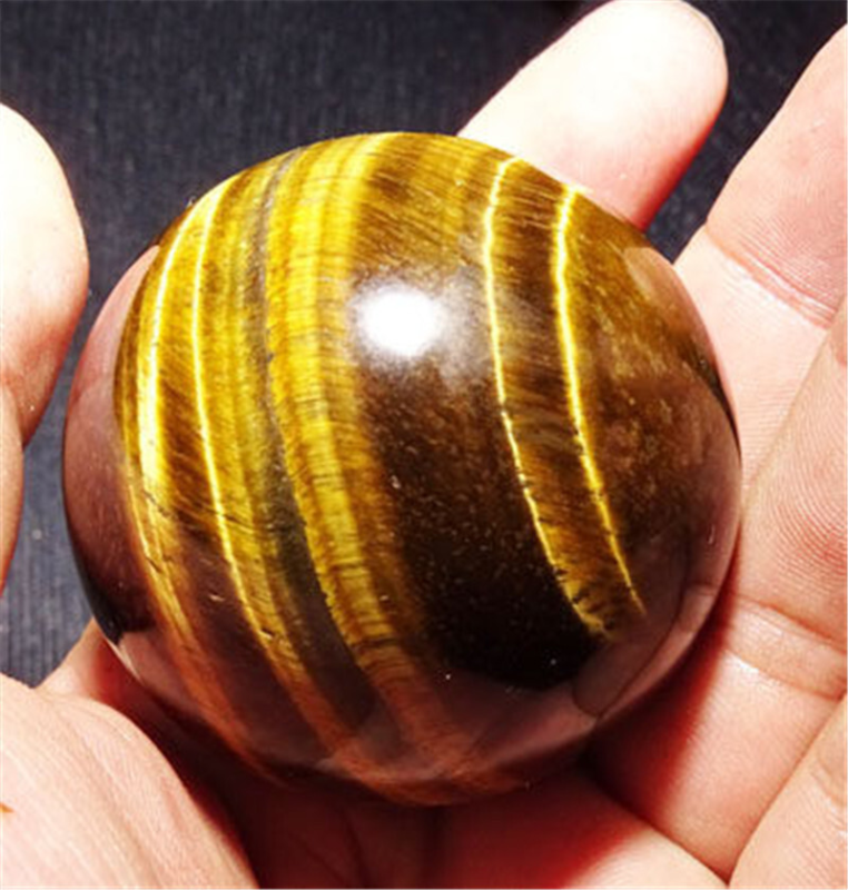 AAAA 40mm Natural Tiger's eye jasper sphere Quartz Crystal Ball Healing US Ship