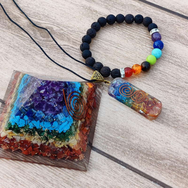 3 in 1 Orgone Pyramid for E-Energy Protection & Healing- Meditation Orgonite Pyr