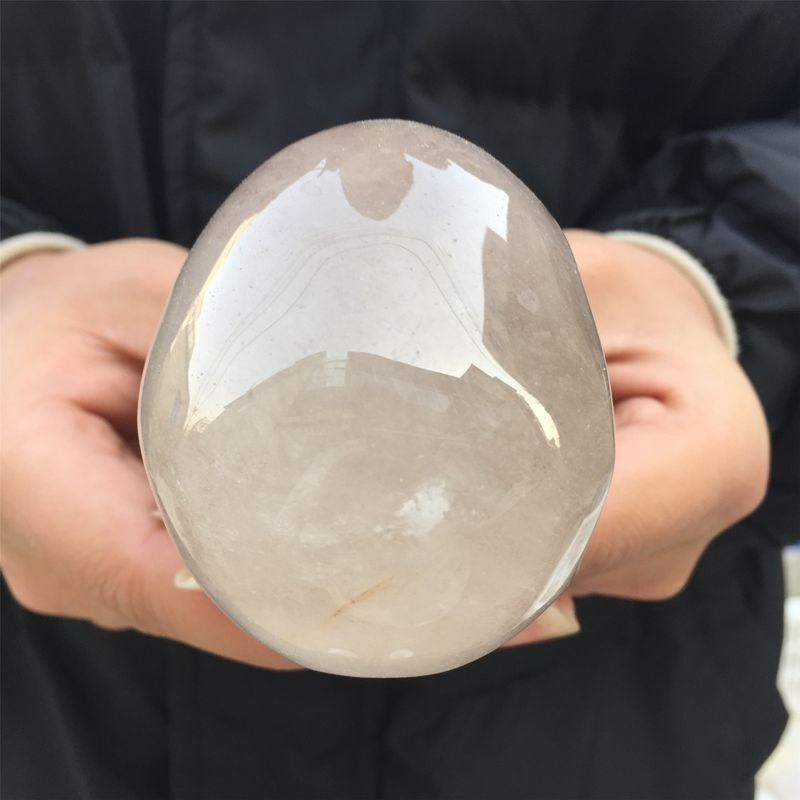 0.39kg Natural clear quartz skull carved Quartz Crystal skull Healing