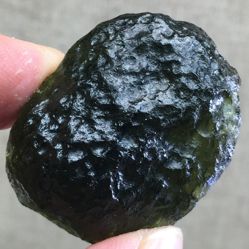 78.4Ct MOLDAVITE From Czech Republic From Meteorite Impact With Chips