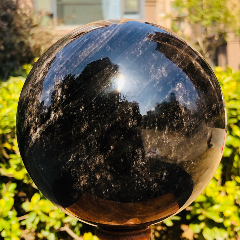 5.12LB Natural Silver Obsidian Sphere Crystal quartz Ball Healing