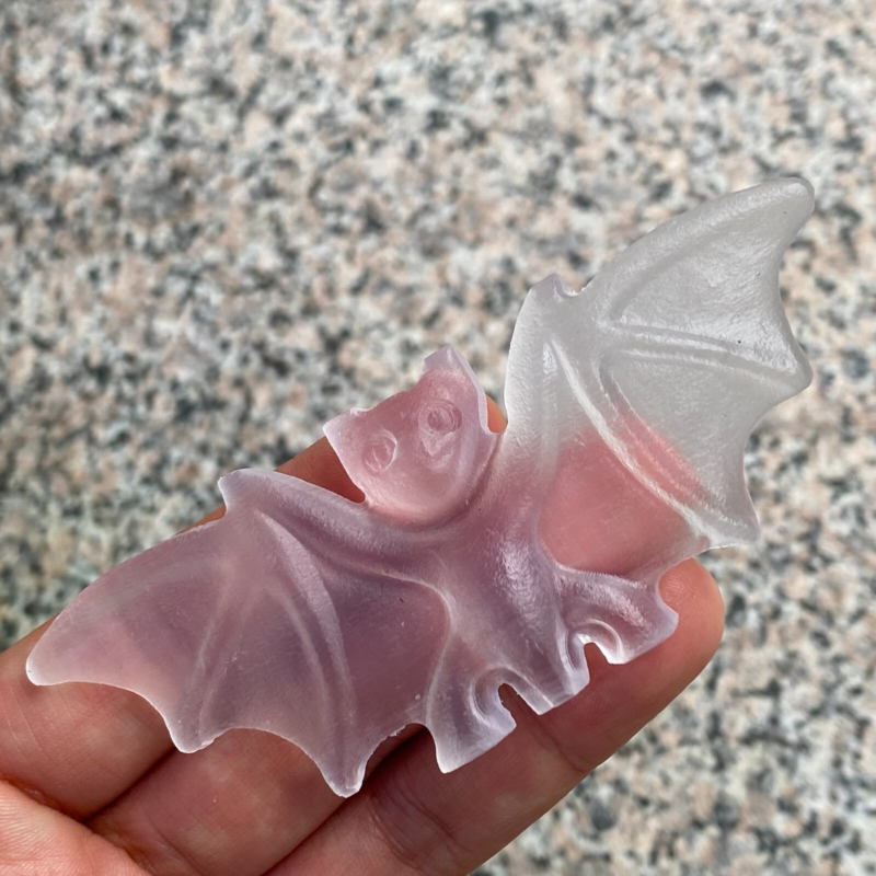 TOP 2.5”+ Natural Gypsum Selenite quartz bat hand carved crystal healing 1PC
