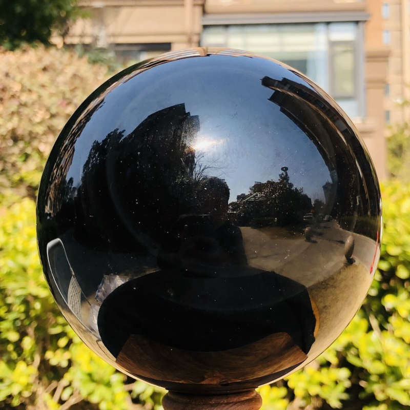 4.37LB Natural Beautiful Silver obsidian ball Quartz Crystal Sphere Healing 349