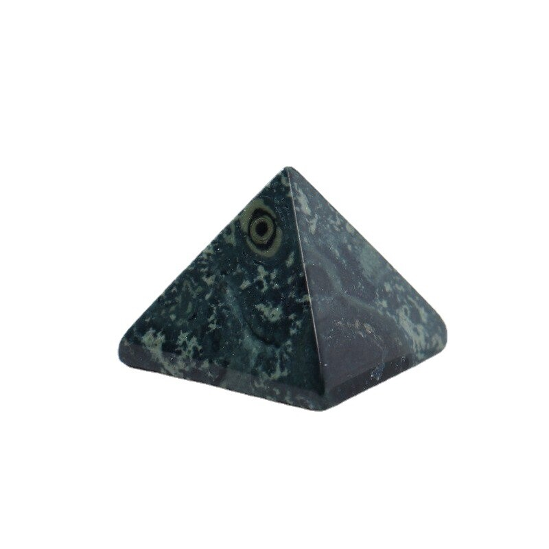 Natural Peacock Eye Quartz Crystal Pyramid Malachite Stone Chakra Tower Healing