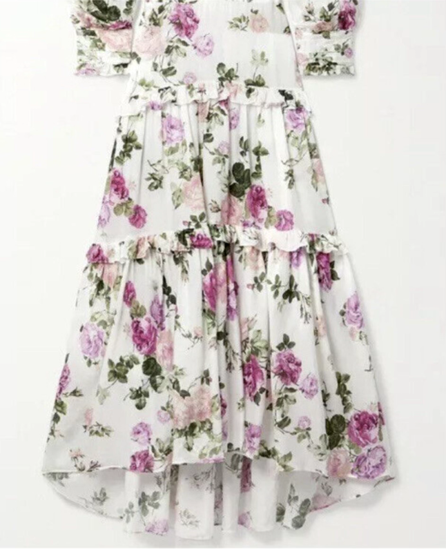 LoveShackFancy lorencia roses long maxi dress XS 2 NWT $700