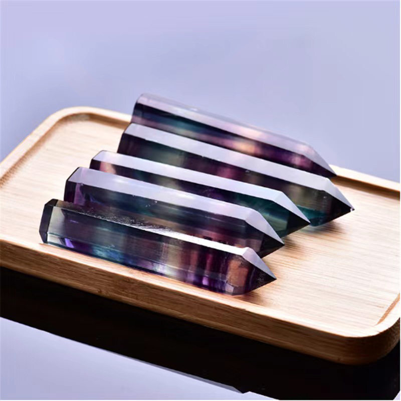 Natural Crystal Point Wand Tower Column Chakra Obelisk Quartz Healing Stone Rock