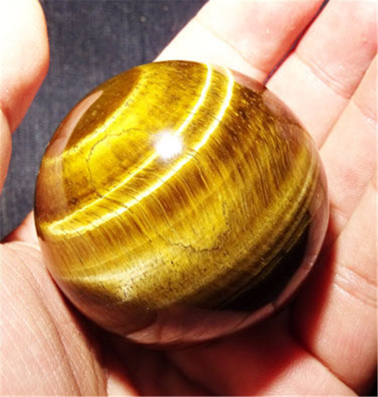 AAAA 40mm Natural Tiger's eye jasper sphere Quartz Crystal Ball Healing US Ship