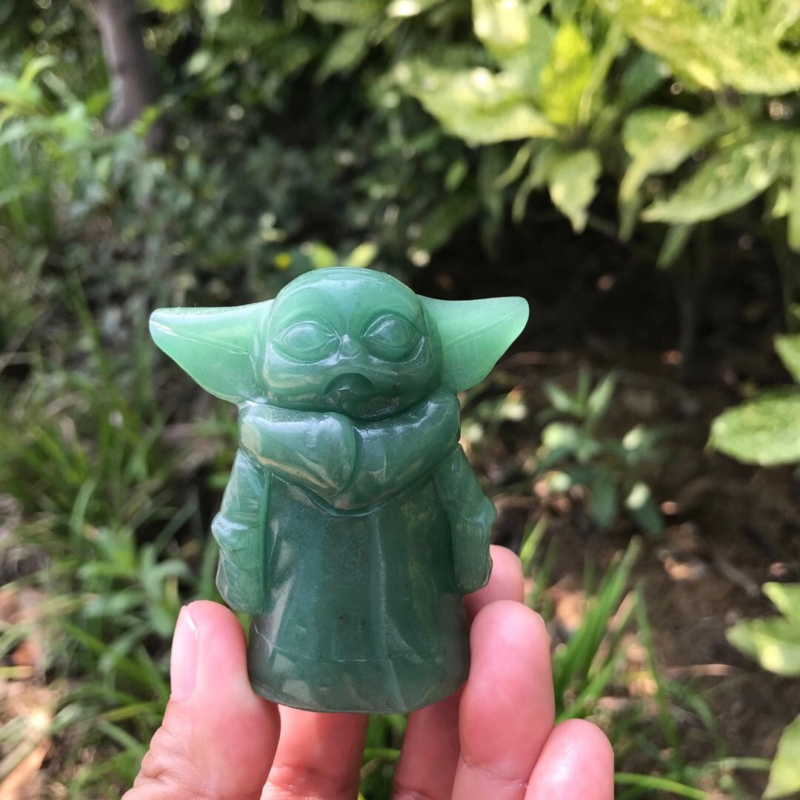 1PC Natural Dongling jade Judas Quartz Crystal Skull Healing Gem Gift Random