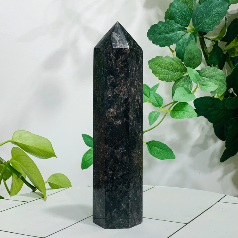 642g Natural Firework Stone Quartz Obelisk Crystal Wand Point Tower Healing
