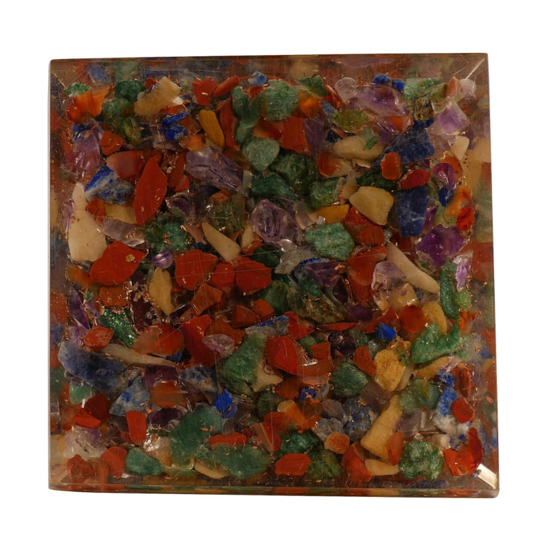 Turtle 7 Chakra Orgone Pyramid Energy Generator Orgonite Pyramid Free Shipping