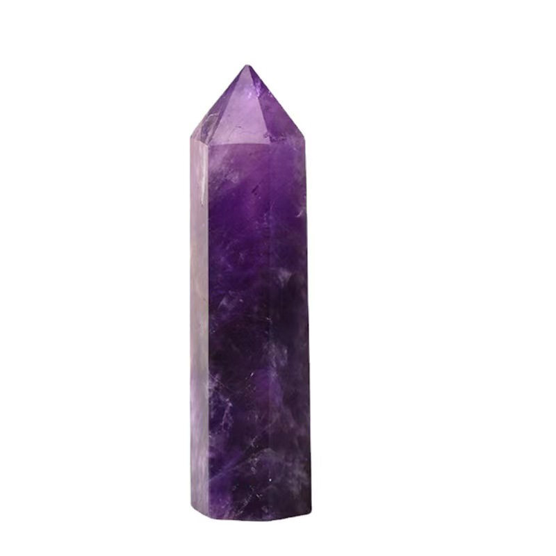 Natural Crystal Point Wand Tower Column Chakra Obelisk Quartz Healing Stone Rock