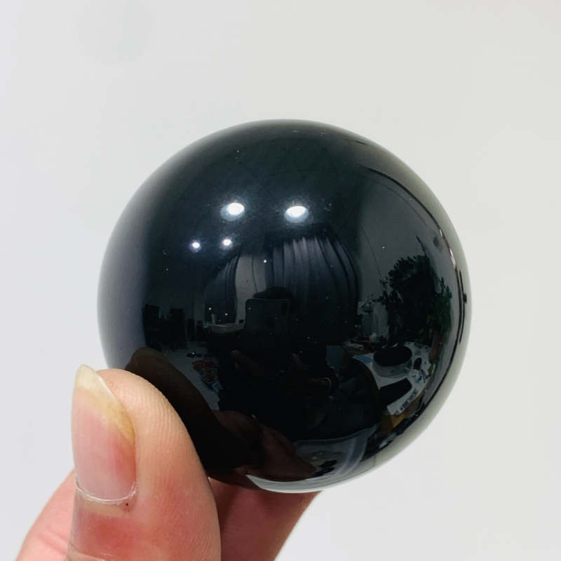 153g Natural Obsidian Quartz Ball Crystal Sphere Meditation Energy Healing