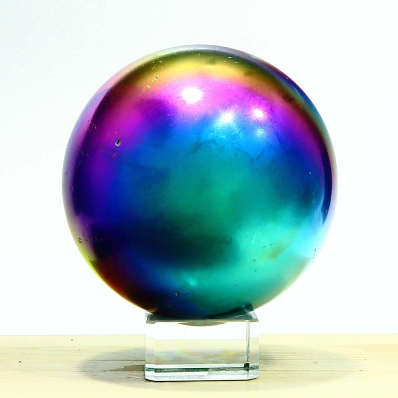 838g Natural Crystal Electroplated Rainbow Crystal Ball Quartz Sphere Healing