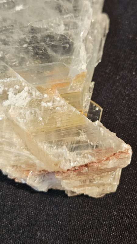 482g Natural Selenite Crystal Slab, Raw Phantom Slice, Gypsum Plate, Chakra