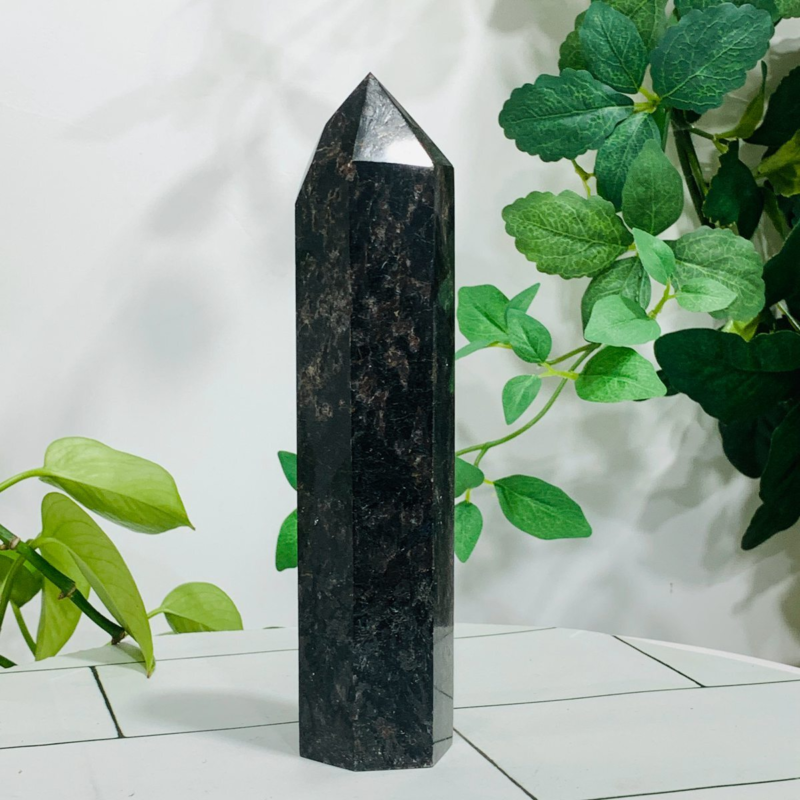 642g Natural Firework Stone Quartz Obelisk Crystal Wand Point Tower Healing