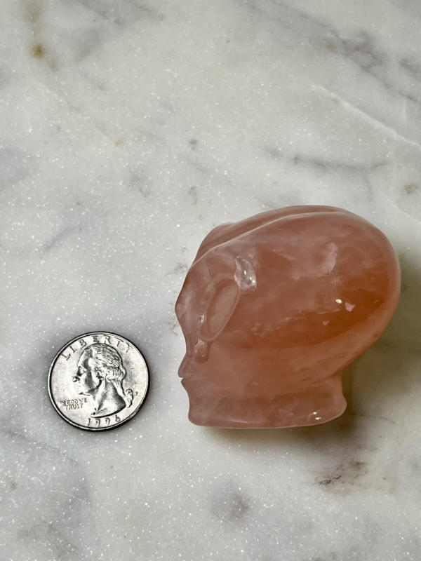 Rose Quartz Alien Head - 2”