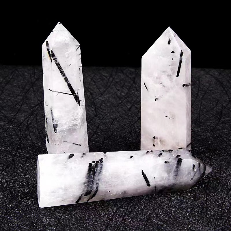 Natural Crystal Point Wand Tower Column Chakra Obelisk Quartz Healing Stone Rock