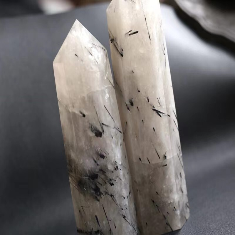 Natural Crystal Point Wand Tower Column Chakra Obelisk Quartz Healing Stone Rock