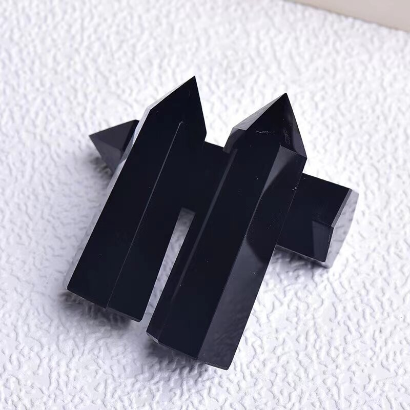 Natural Crystal Point Wand Tower Column Chakra Obelisk Quartz Healing Stone Rock