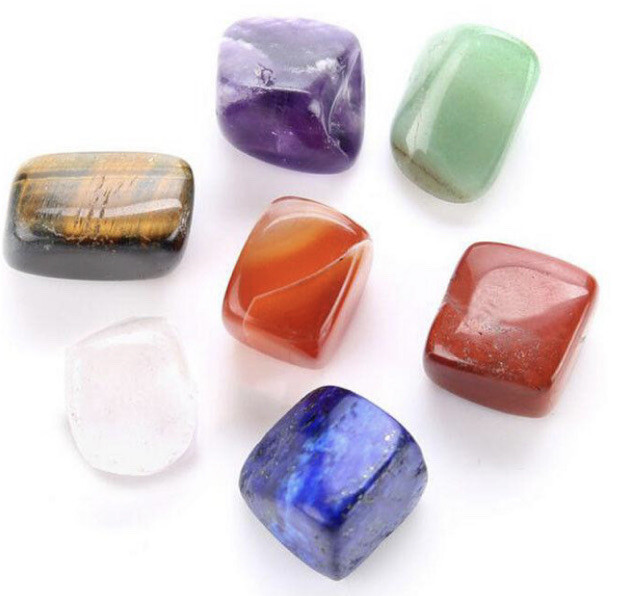 Set Of 7 Chakra Healing Balancing Gemstones - You Get 7 Different Stones.