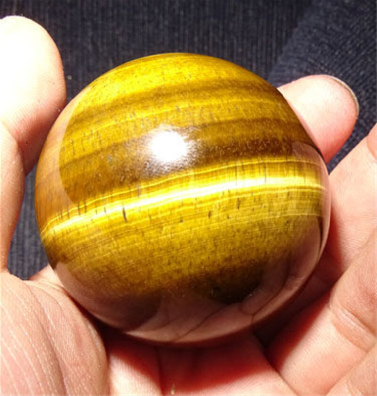 AAAA 40mm Natural Tiger's eye jasper sphere Quartz Crystal Ball Healing US Ship