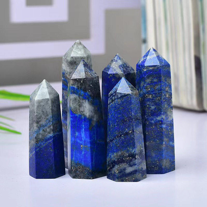 Natural Crystal Point Wand Tower Column Chakra Obelisk Quartz Healing Stone Rock