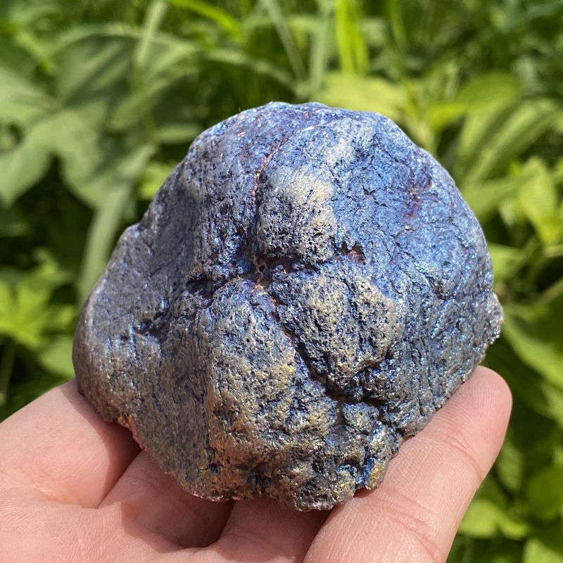 190g Electroplating color Natural Crystal Agate cave ornaments crystal cluster q